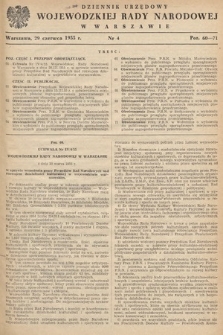 Dziennik Urzędowy Wojewódzkiej Rady Narodowej w Warszawie. 1955, nr 4