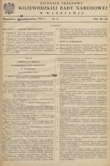 Dziennik Urzędowy Wojewódzkiej Rady Narodowej w Warszawie. 1955, nr 8