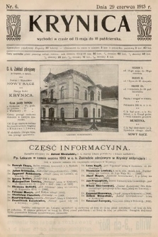 Krynica. 1913, nr 6