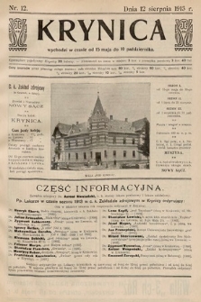 Krynica. 1913, nr 12