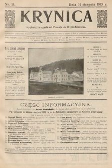 Krynica. 1913, nr 15