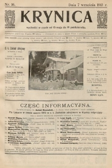 Krynica. 1913, nr 16