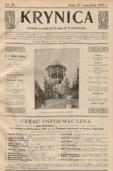 Krynica. 1913, nr 17