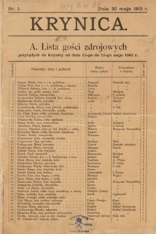 Krynica. 1901, nr 1