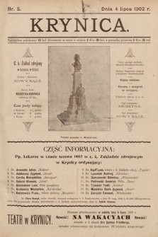 Krynica. 1902, nr 5