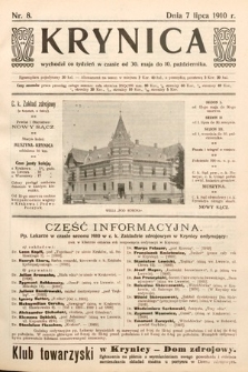 Krynica. 1910, nr 8