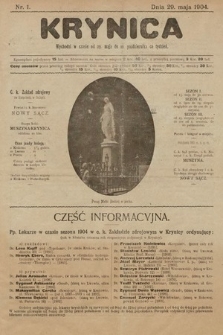 Krynica. 1904, nr 1