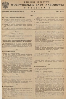 Dziennik Urzędowy Wojewódzkiej Rady Narodowej w Warszawie. 1956, nr 3
