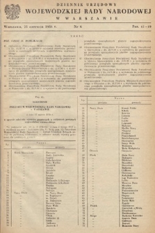 Dziennik Urzędowy Wojewódzkiej Rady Narodowej w Warszawie. 1956, nr 6