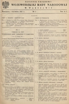 Dziennik Urzędowy Wojewódzkiej Rady Narodowej w Warszawie. 1957, nr 2