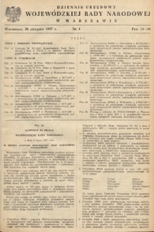 Dziennik Urzędowy Wojewódzkiej Rady Narodowej w Warszawie. 1957, nr 4
