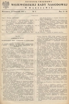 Dziennik Urzędowy Wojewódzkiej Rady Narodowej w Warszawie. 1957, nr 5