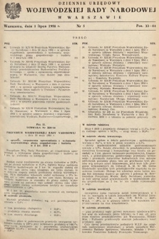 Dziennik Urzędowy Wojewódzkiej Rady Narodowej w Warszawie. 1958, nr 5
