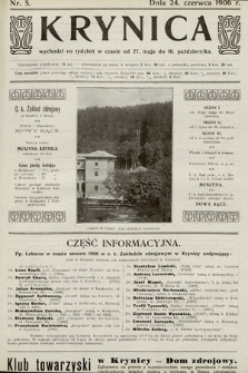 Krynica. 1906, nr 5