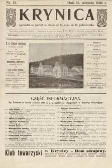 Krynica. 1906, nr 13