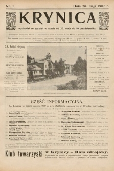 Krynica. 1907, nr 1
