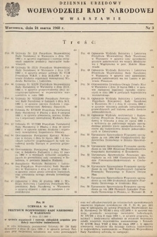 Dziennik Urzędowy Wojewódzkiej Rady Narodowej w Warszawie. 1960, nr 3