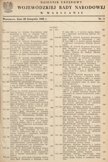 Dziennik Urzędowy Wojewódzkiej Rady Narodowej w Warszawie. 1960, nr 11
