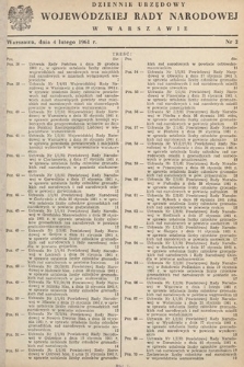 Dziennik Urzędowy Wojewódzkiej Rady Narodowej w Warszawie. 1961, nr 2