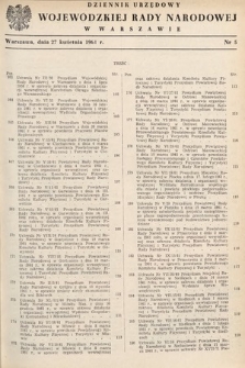 Dziennik Urzędowy Wojewódzkiej Rady Narodowej w Warszawie. 1961, nr 5