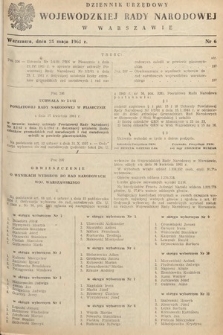 Dziennik Urzędowy Wojewódzkiej Rady Narodowej w Warszawie. 1961, nr 6