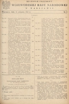 Dziennik Urzędowy Wojewódzkiej Rady Narodowej w Warszawie. 1961, nr 8