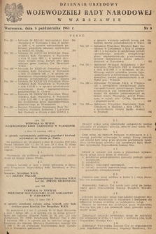 Dziennik Urzędowy Wojewódzkiej Rady Narodowej w Warszawie. 1961, nr 9