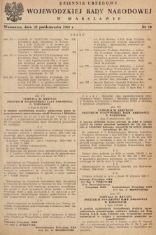 Dziennik Urzędowy Wojewódzkiej Rady Narodowej w Warszawie. 1961, nr 10