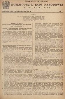 Dziennik Urzędowy Wojewódzkiej Rady Narodowej w Warszawie. 1961, nr 11