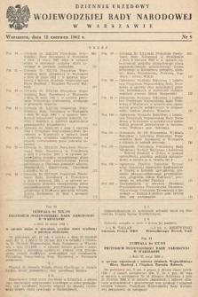 Dziennik Urzędowy Wojewódzkiej Rady Narodowej w Warszawie. 1962, nr 9
