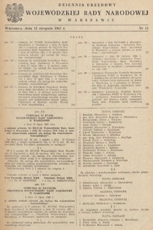 Dziennik Urzędowy Wojewódzkiej Rady Narodowej w Warszawie. 1962, nr 11