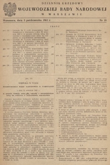 Dziennik Urzędowy Wojewódzkiej Rady Narodowej w Warszawie. 1962, nr 15