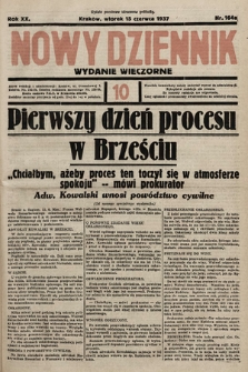 Nowy Dziennik (wydanie wieczorne). 1937, nr 164a