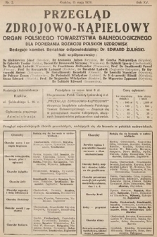 Przegląd Zdrojowo-Kąpielowy : Organ Polskiego Towarzystwa Balneologicznego dla popierania rozwoju polskich uzdrowisk. 1926, nr 2