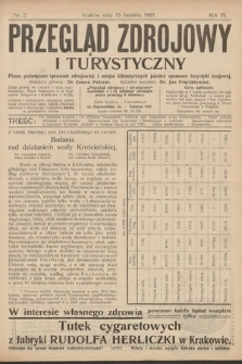 Przegląd Zdrojowy i Turystyczny : pismo poświęcone sprawom zdrojowisk i miejsc klimatycznych jakoteż sprawom turystyki krajowej. 1907, nr 2