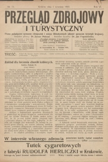 Przegląd Zdrojowy i Turystyczny : pismo poświęcone sprawom zdrojowisk i miejsc klimatycznych jakoteż sprawom turystyki krajowej. 1907, nr 11