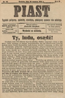Piast : tygodnik polityczny, społeczny, oświatowy, poświęcony sprawom ludu polskiego. 1914, nr 26
