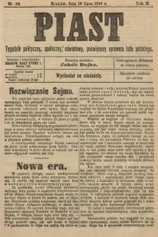 Piast : tygodnik polityczny, społeczny, oświatowy, poświęcony sprawom ludu polskiego. 1914, nr 29