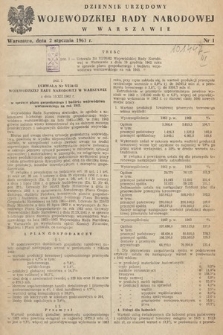 Dziennik Urzędowy Wojewódzkiej Rady Narodowej w Warszawie. 1963, nr 1