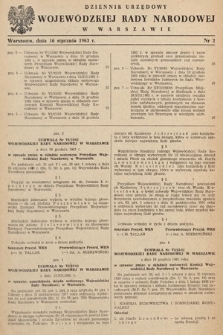 Dziennik Urzędowy Wojewódzkiej Rady Narodowej w Warszawie. 1963, nr 2