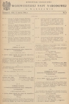 Dziennik Urzędowy Wojewódzkiej Rady Narodowej w Warszawie. 1963, nr 6