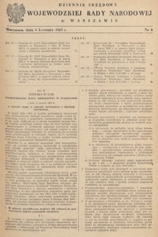 Dziennik Urzędowy Wojewódzkiej Rady Narodowej w Warszawie. 1963, nr 8