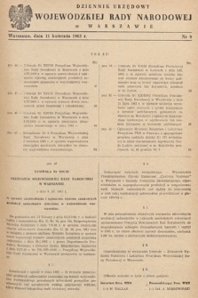 Dziennik Urzędowy Wojewódzkiej Rady Narodowej w Warszawie. 1963, nr 9