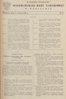 Dziennik Urzędowy Wojewódzkiej Rady Narodowej w Warszawie. 1963, nr 13