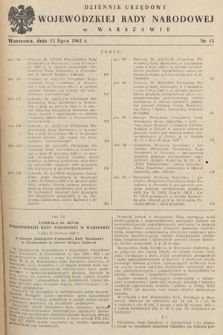 Dziennik Urzędowy Wojewódzkiej Rady Narodowej w Warszawie. 1963, nr 15