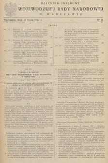 Dziennik Urzędowy Wojewódzkiej Rady Narodowej w Warszawie. 1963, nr 16