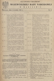 Dziennik Urzędowy Wojewódzkiej Rady Narodowej w Warszawie. 1963, nr 18