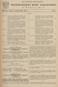 Dziennik Urzędowy Wojewódzkiej Rady Narodowej w Warszawie. 1963, nr 21