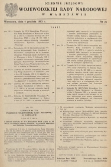 Dziennik Urzędowy Wojewódzkiej Rady Narodowej w Warszawie. 1963, nr 24