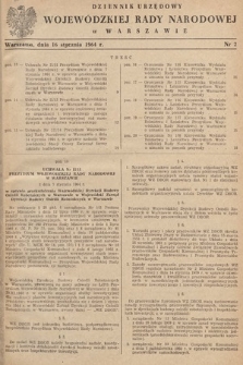 Dziennik Urzędowy Wojewódzkiej Rady Narodowej w Warszawie. 1964, nr 2